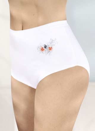 Fempack trosor med blommotiv