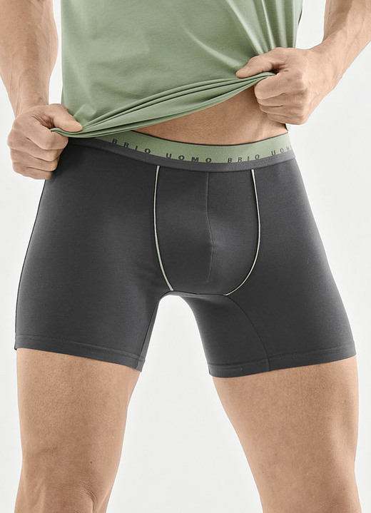 Byxor & boxershorts - Trepack byxor med resår i midjan, i storlek 005 till 011, i färg 3X GRAFIT-SALBEI Utsikt 1