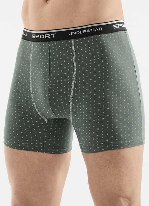 Byxor & boxershorts - Trepack byxor med heltäckande design, i storlek 005 till 011, i färg 2X KHAKI-GRAU, 1X SCHWARZ-GRAU Utsikt 1