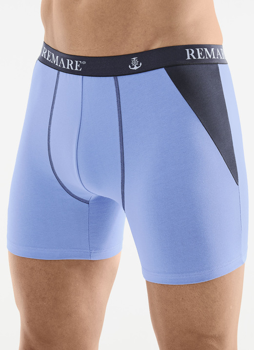 Byxor & boxershorts - Trepack byxor med resår i midjan, i storlek 005 till 011, i färg 2X HELLBLAU-NAVY, 1X NAVY-HELLBLAU Utsikt 1