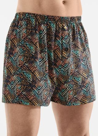 Trepack boxershorts med knappgylf