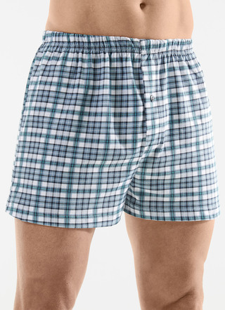 Fyrapack boxershorts med knappgylf