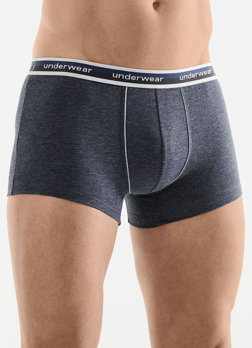 Byxor & boxershorts - Fempack byxor med resår i midjan, i storlek 005 till 011, i färg 3X JEANSBLAU MELIERT, 2X HELLGRAU MELIERT Utsikt 1