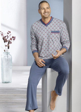 V-ringad pyjamas med öppna manschetter