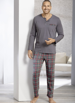 Tvåpack pyjamas med knappar framtill