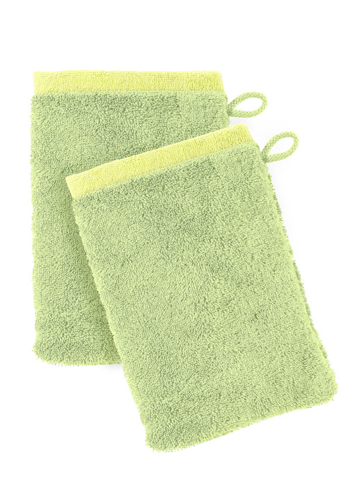 Handdukar - Vändbar frottéserie, i storlek 200 (1 handduk, 50/100 cm) till 204 (1 duschhandduk, 70/140 cm), i färg PISTACH-CITRON Utsikt 1