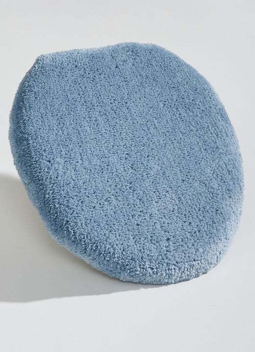Badrumsinredning - Lättskött badrumsset perfekt för allergiker, i storlek 100 (matta, 50/ 80 cm) till 112 (Skydd för toalettlock, 47/ 50 cm), i färg BLAU Utsikt 1