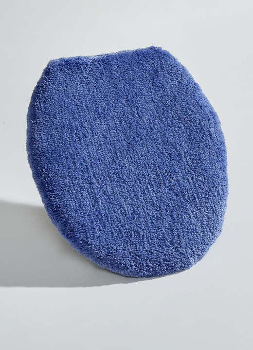 Badrumsinredning - Underbart mjukt badrumsset, i storlek 100 (Halvrund matta, 50/ 80 cm) till 112 (Skydd för toalettlock, 47/ 50 cm), i färg BLAU Utsikt 1