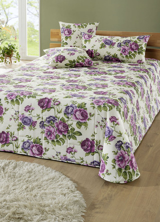 Överkast med rutig quilt och örngott