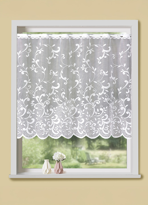 Korta gardiner - Fantastisk liten fönsterbutik, i storlek 879 (80x100 cm) till 898 (120x200 cm), i färg WEISS Utsikt 1