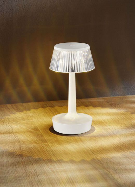 Lampor & armaturer - LED-bordslampa med kristalleffekt, i färg VIT Utsikt 1