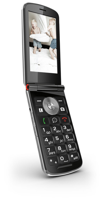- Hopfällbar smartphone, i färg SVART-SILVER Utsikt 1