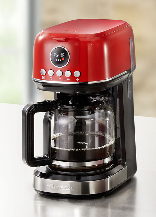 Elektriska köksapparater - Ariete moderna frukostserie i retrodesign, i färg ROT, I utförande Kaffebryggare Utsikt 1