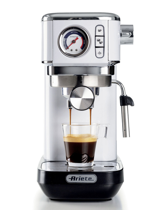 Elektriska köksapparater - Ariete espressomaskin moderna i retrodesign, i färg VIT Utsikt 1