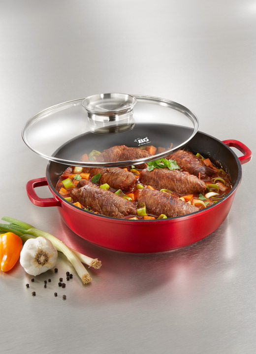 Grytor & stekpannor - Robust serveringspanna med non-stick-beläggning, i färg ROT Utsikt 1