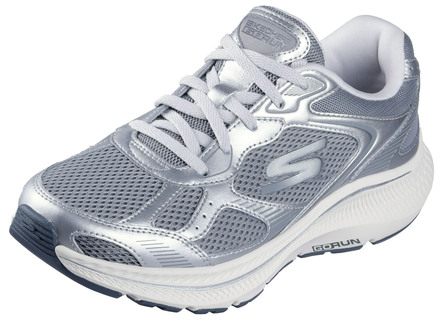 SKECHERS sneakers i metalliskt läder med snörning