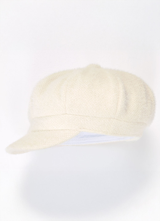Tillbehör - Elegant damkeps med resår baktill, i färg NATUR