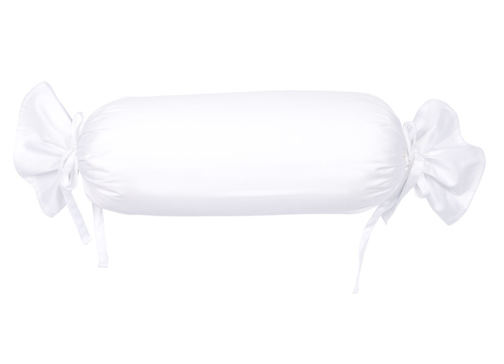 Prydnadskuddar & överdrag - Högkvalitativa Mako-örngott i satin med dragkedja, i storlek 121 (2 örngott, 40/80 cm) till 125 2 (örngott, 40/60 cm), i färg WEISS Utsikt 1