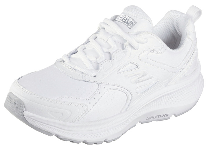 Damskor - SKECHERS, sportiga damsneakers, tillverkade av läder, i storlek 036 till 041, i färg WEISS Utsikt 1