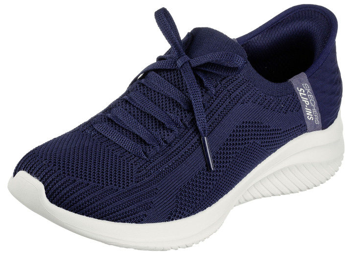 Damskor - SKECHERS, sportiga damsneakers, med gjuten slip-in-hälplatta, i storlek 036 till 041, i färg MARINE Utsikt 1