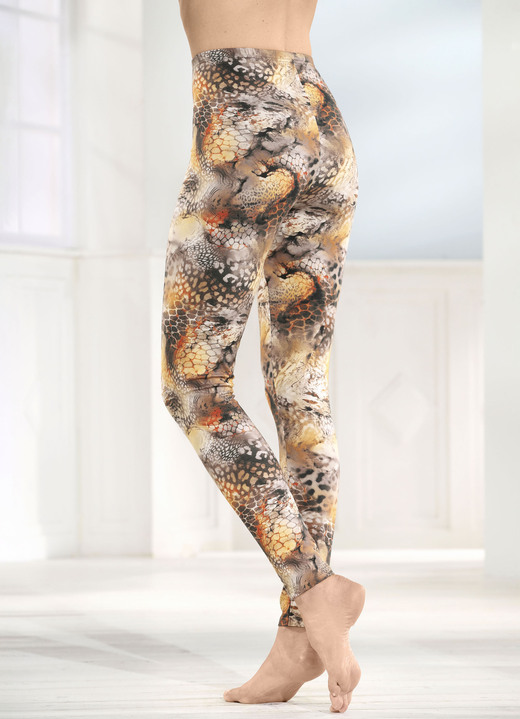 Leggings - Laurina leggings med briljant färgat digitaltryck, i storlek L (44/46) till XXL (52/54), i färg 888X LILAC MAMMA