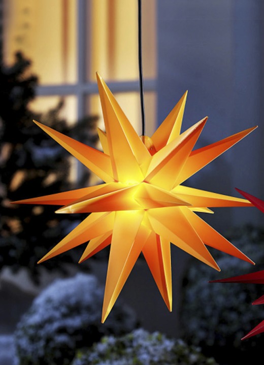 - Upplyst julstjärna med timer, i färg GUL Utsikt 1