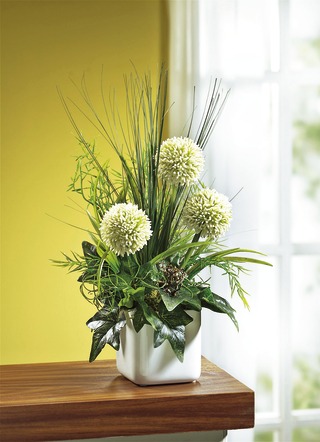 Allium blomsterarrangemang