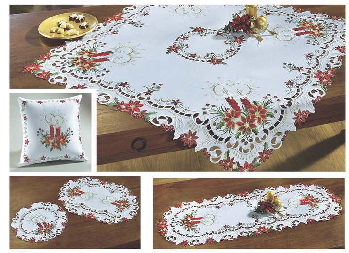 Prydnadskuddar & överdrag - Julbord och rumsdekoration, i storlek 140 (löpare oval, 40/85 cm) till 404 (örngott, 40/40 cm), i färg