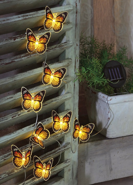Trädgårdsbelysning - Solar fairy lights fjäril, i färg SVART