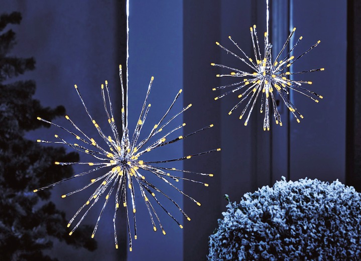 Vinterträdgård - Ljus stjärna av folierad tråd, i färg SILVER, I utförande ø 30 cm, 64 lysdioder