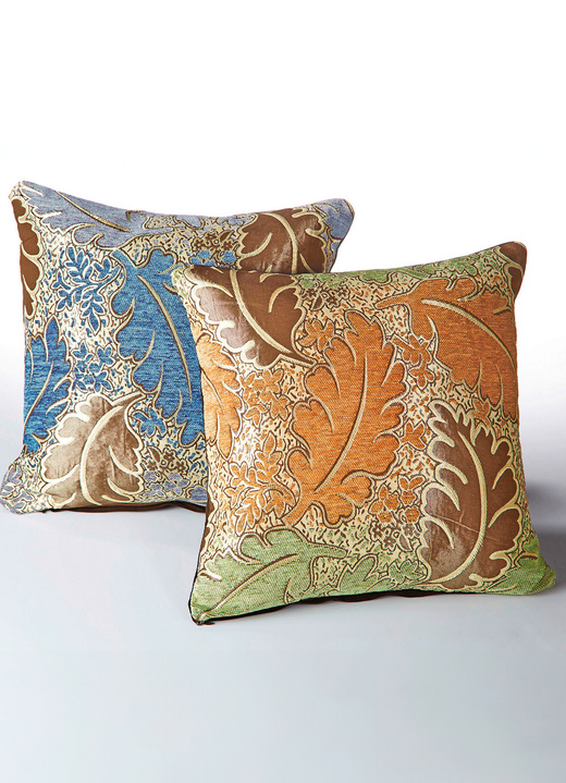 Heminredning - Vävda kuddfodral, 2-pack, i storlek 105 (2 kuddfodral, 40x40 cm) till 110 (2 kuddfodral, 50x50 cm), i färg TERRA Utsikt 1