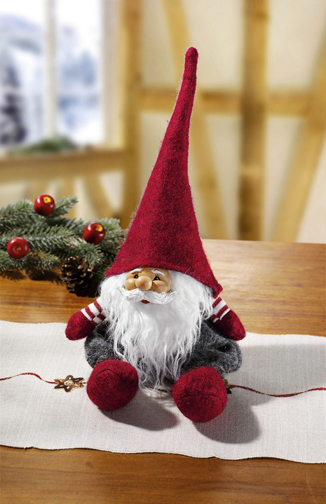 - Jultomte, i färg RÖD/GRÅ