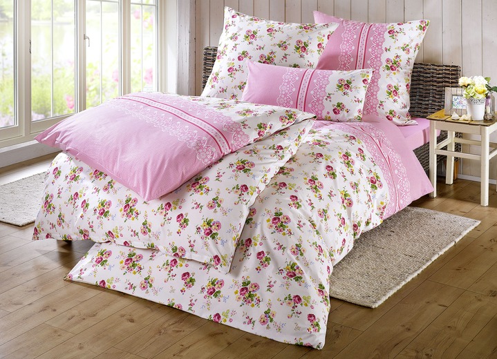 Påslakanset - Sängset med dragkedja, i storlek 111 (40x80 cm + 135x200 cm) till 412 (ekonomisats i 4 delar), i färg ROSA Utsikt 1