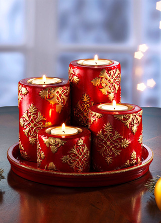 keramisk advent te ljushållare
