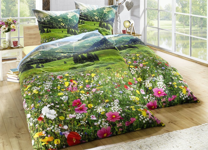 Påslakanset - Mesana sängkläder set med bergspanorama, i färg FÄRGRIK