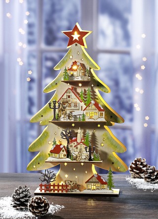 Upplyst julgran