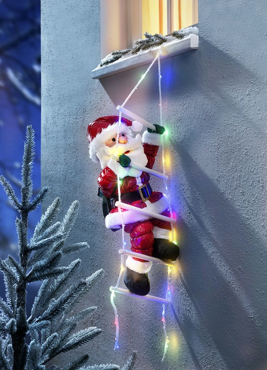 - Jultomten på LED-stege, i färg RÖD