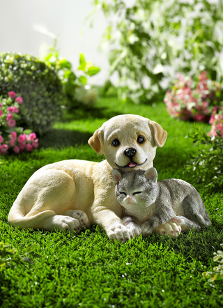 Polyresin hund och katt