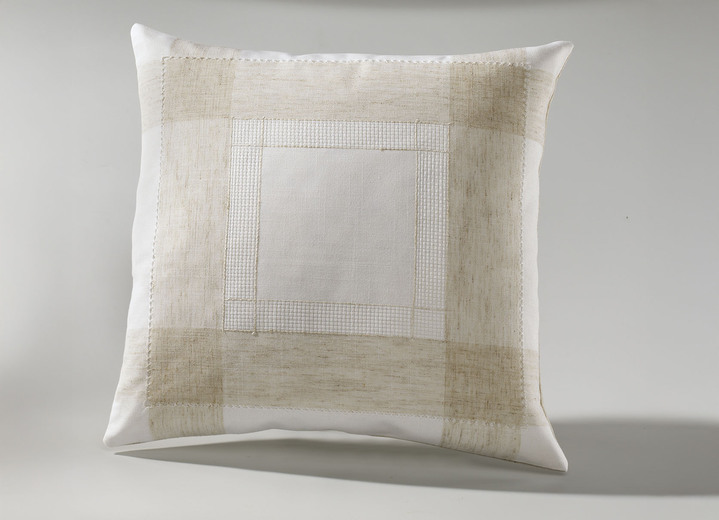 Heminredning - Klassisk bords- och rumsdekoration med linne, i storlek 101 (löpare, 30x 70 cm) till 404 (örngott, 40x 40 cm), i färg ECRU-BEIGE Utsikt 1