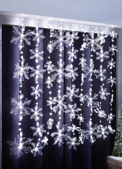 - Snowflake LED-gardin, i färg VIT