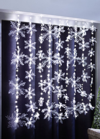LED snöflinga gardin