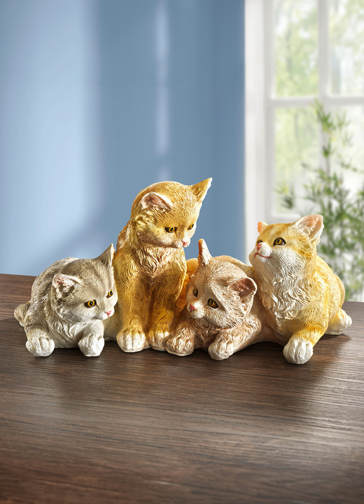 Figurer - Keliga kattungar, i färg ORANGE-SILVER