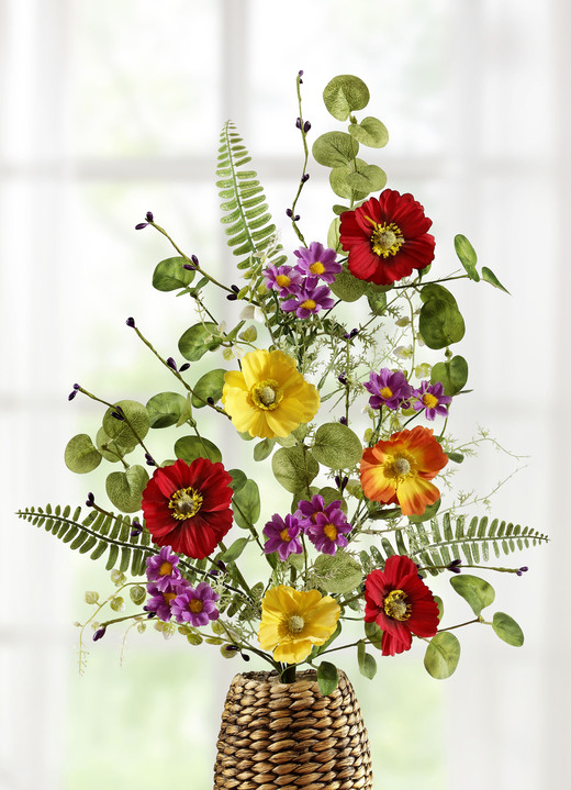 Konstgjorda växter - Blomgren av konst och textilmaterial, i färg FÄRGRIK