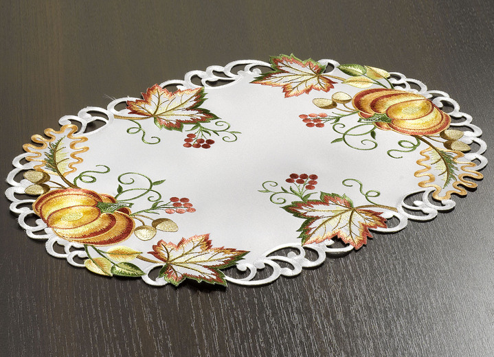 Prydnadskuddar & överdrag - Bords- och rumsdekoration med höstliga motiv, i storlek 101 (doily, 35x 50 cm) till 404 (örngott, 40x 40 cm), i färg MOUSSERANDE VIN Utsikt 1