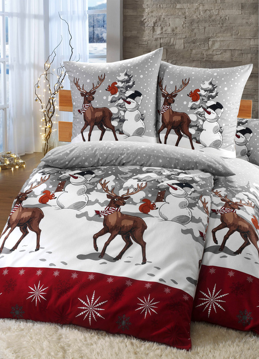 Påslakanset - Florella sänglinne set av mjuk flanell, i storlek 111 (40x80 cm + 135x200 cm) till 115 (80x80 cm + 155x220 cm), i färg FÄRGRIK Utsikt 1