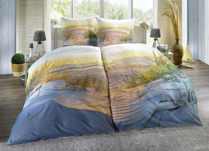 Påslakanset - Renforcé partner sänglinne, 4 delar, från Mesana, i färg BLÅ