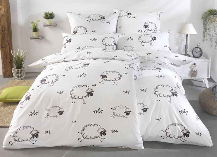 Påslakanset - Renforcé bäddset med dragkedja, i storlek 111 (40x80 cm + 135x200 cm) till 115 (80x80 cm + 155x220 cm), i färg VIT