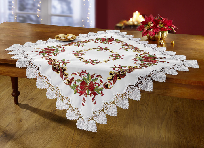 Prydnadskuddar & överdrag - Bords- och rumsdekoration med spetsbård, i storlek 101 (doily, 35x 50 cm) till 404 (örngott, 40x 40 cm), i färg VIT-FÄRGERIGT Utsikt 1