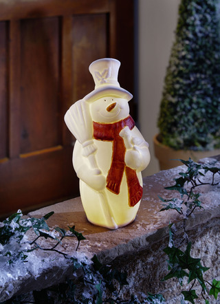 Snögubbe med LED-belysning