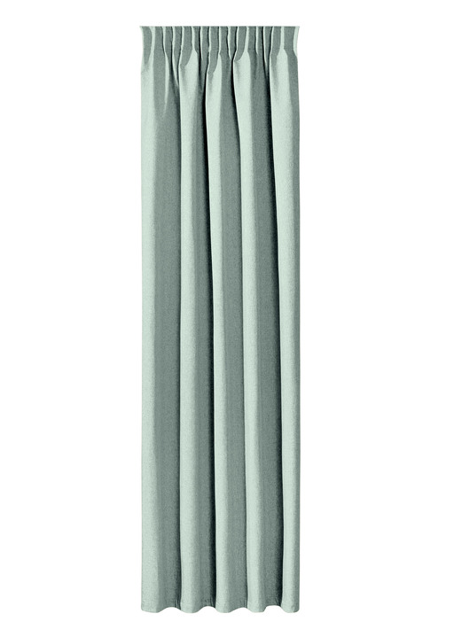 Klassisk - Energisnåla mörkläggningssjalar i linnelook, i storlek 365 (H145xW135 cm) till 464 (H245xW270 cm), i färg GRÖN Utsikt 1